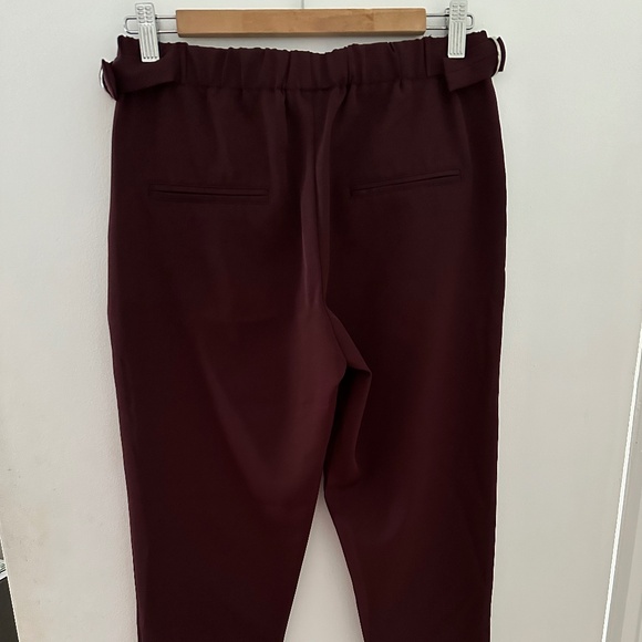 Burgundy pull on pants (tapered look) - Picture 2 of 4
